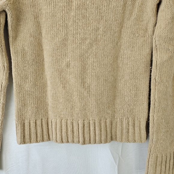 J. Crew Vintage Cable Knit Cashmere Wool Blend Cropped V Neck Sweater Size XS - Picture 8 of 8